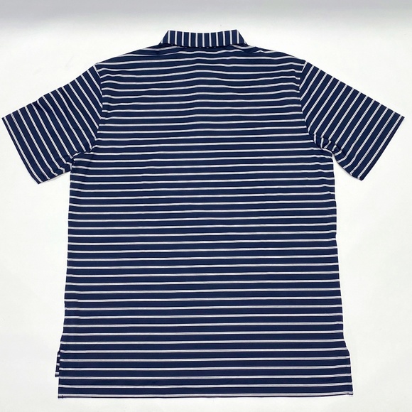 Peter Millar Navy and White Striped Polo Shirt - Picture 5 of 5